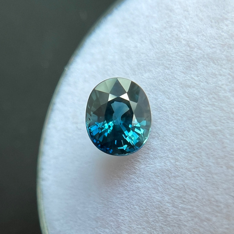 1.11ct GIA CERTIFIED Natural VIVID Blue Sapphire Oval Cut Gemstone 6.1x5.1mm gallery