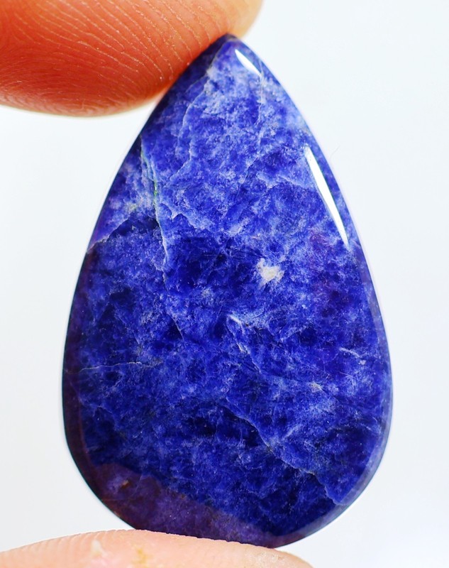 21 CT 5X19X30 mm NATURAL DESIGNER BLUE SODALITE PEAR CABOCHON GEMSTONE HK-229