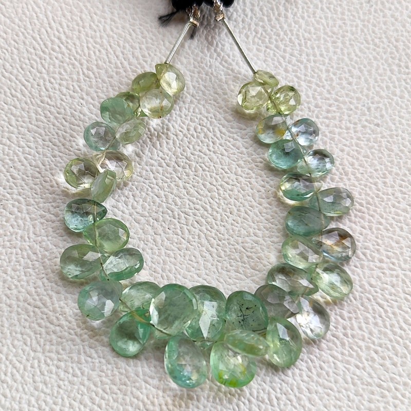 Brazil Aquamarine Faceted Pear Beads 8x6mm to 13x9mm Gemstone 6" Strand gallery