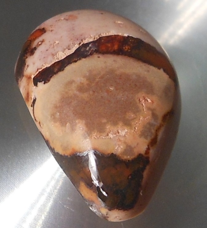 3.80 carats Mexican Fire Opal in host rock 14mm x 10mm x 4mm