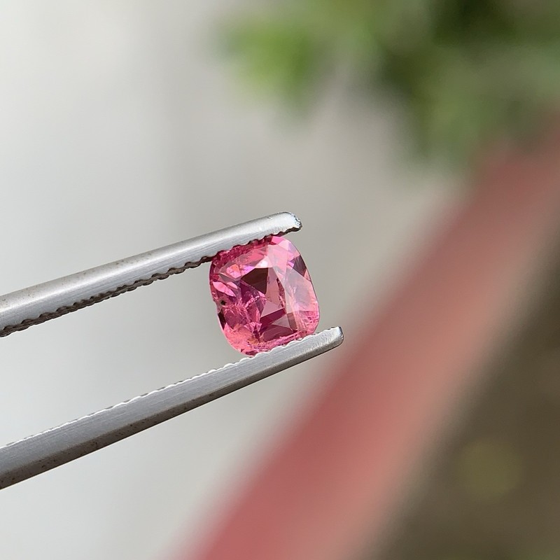 0.89 Ct Natural Mahenge Pink Spinel Cushion Cut No Heat Tanzania Certified