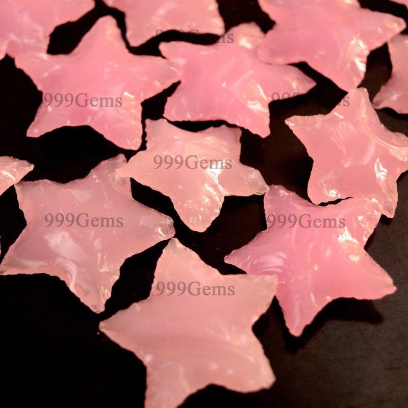 Rose Quartz Star Metaphysical Glass Carving Gemstone Chakra Reiki Healing gallery