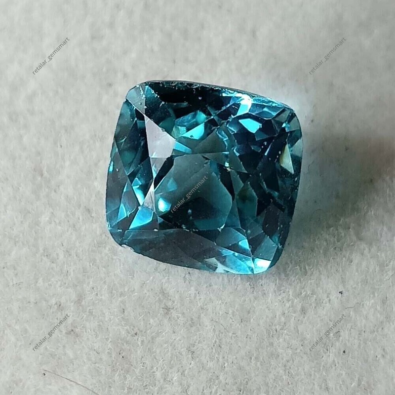 8 Ct Natural Montana Sapphire Cushion Cut Certified Loose Gemstone Green Stone
