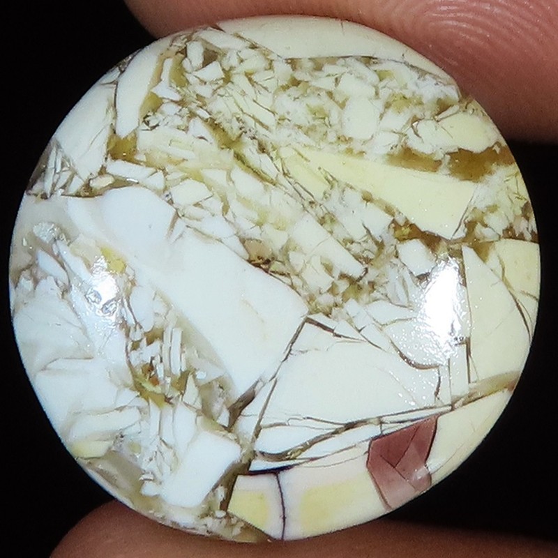 Brecciated Mookaite Jasper Round Cabochon Gemstone 18.80 CT 21.00×6 mm dk295