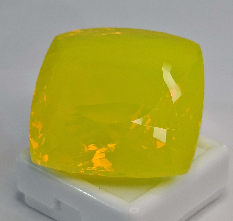 Certified Fire Cushion Cut 117-119 Ct Welo Opal Natural Loose Gemstone SB825 gallery