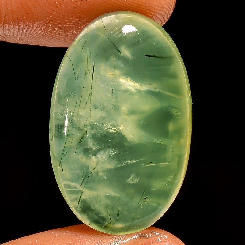 100% Natural Prehnite Oval Shape Cabochon Loose Gemstone 25 Ct 26X16X6mm UG-6728