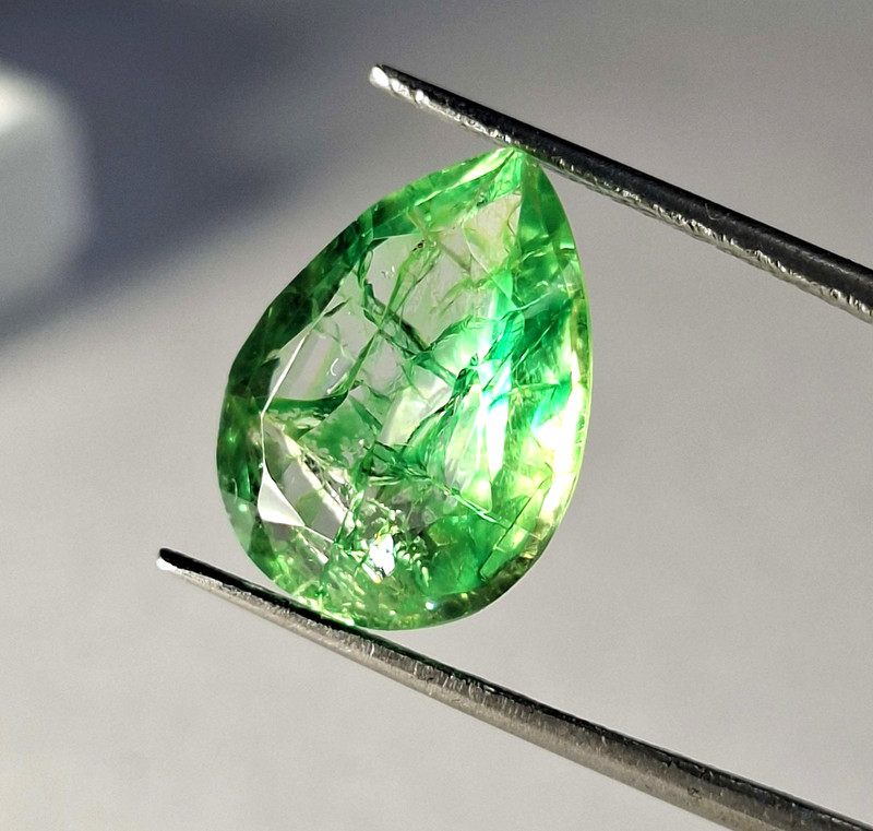 Emerald 6-8 Ct Green Colombian Pear Cut Certified Natural Loose Gemstone SB647