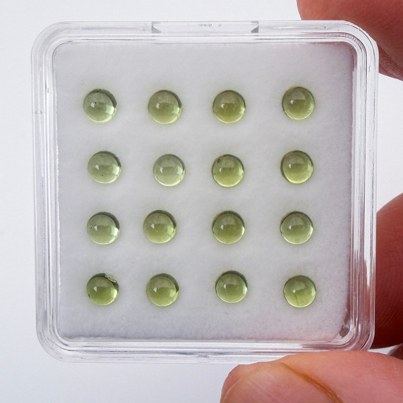 Natural Peridot 4mm Round Cabochon 2, 5, 10 or 15 pcs Loose Gemstones US Seller