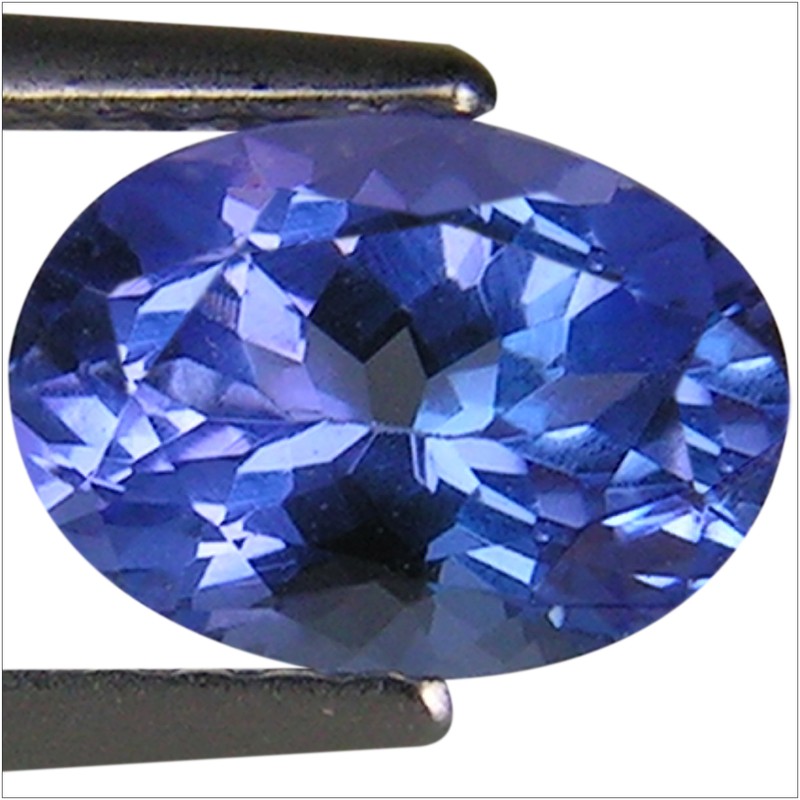 1.12 Ct A Natural D Block Tanzanite Light Blue Violet Color Oval Cut
