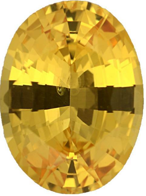 Natural Fine Deep Yellow Sapphire – Oval – Sri Lanka – AAA Grade
