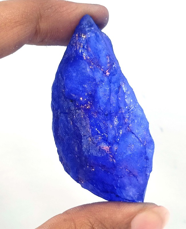153 Ct Dyed Natural Blue Sapphire Rough EGL Certified Loose Gemstone 6YHQ gallery