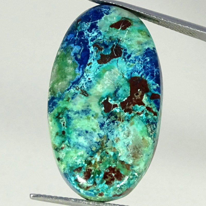 33.20Cts.Natural Azurite Oval Gemstone Astrology Cabochon18X31X7MM