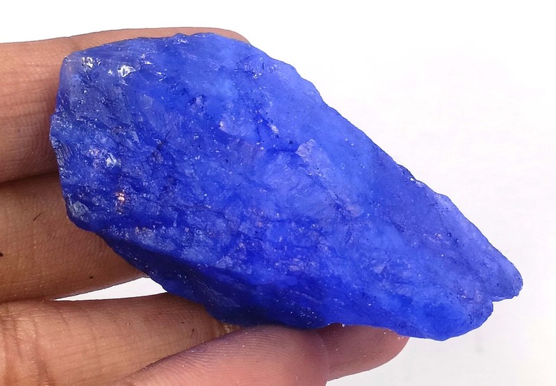 153 Ct Dyed Natural Blue Sapphire Rough EGL Certified Loose Gemstone 6YHQ gallery