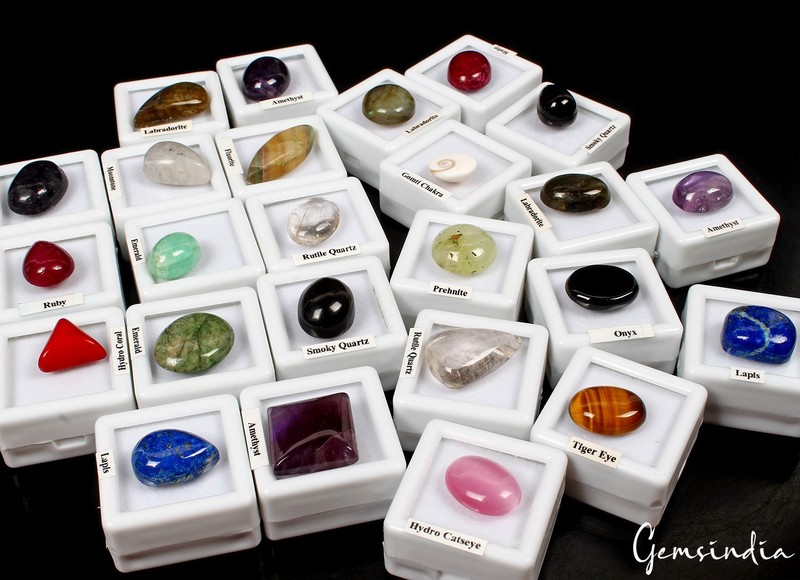 25 Pcs Estate Genuine Multi Gems Loose Multi Color Gemstones Collection w/ Boxes gallery