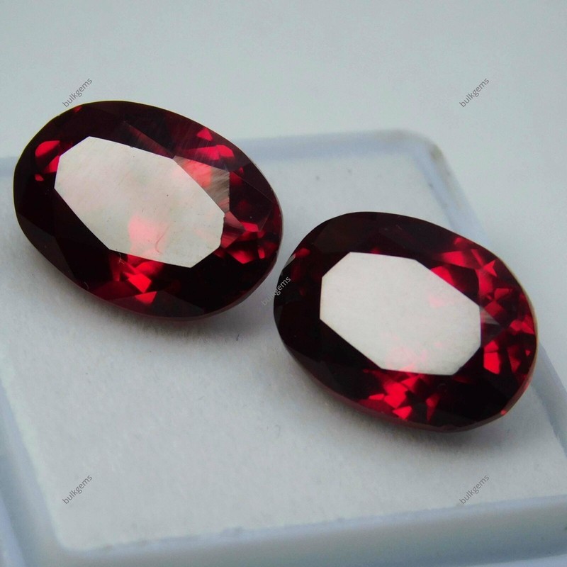 16.00 Ct Natural CERTIFIED Ruby Red Oval Cut Rare Loose Gemstone Pair