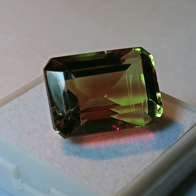 Certified Color Change Alexandrite Natural Loose Gemstone 18.35 Ct Emerald Cut gallery