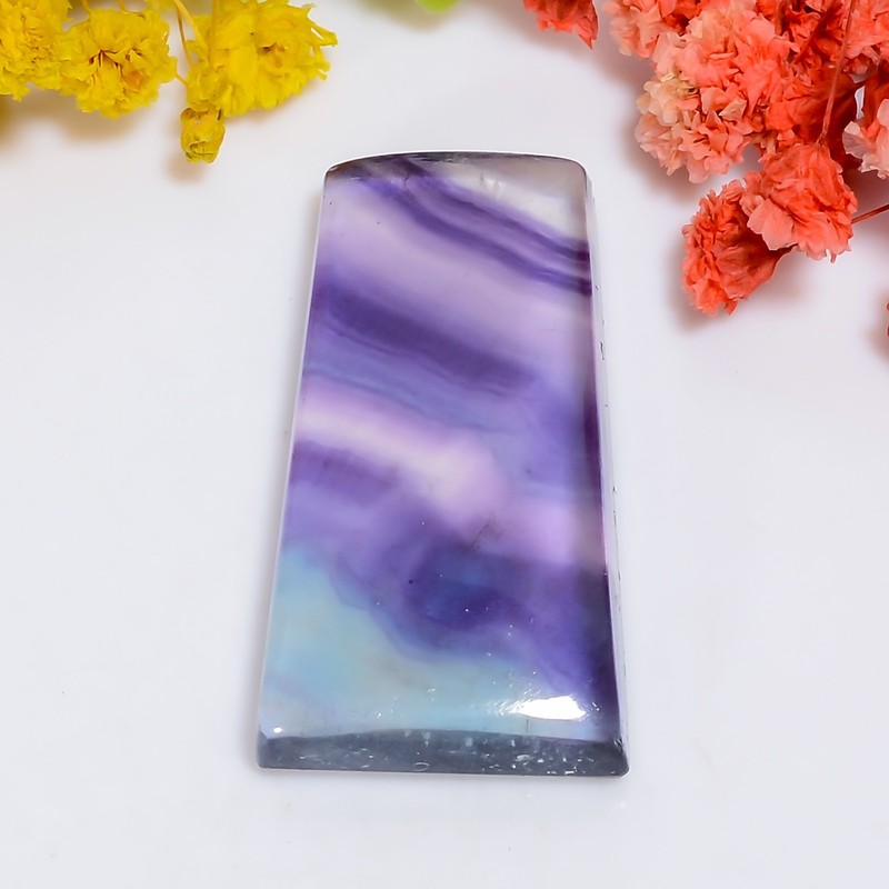 Loose Fluorite Fancy 49Ct 34X18X7mm Bi-Color/Multicolor Polished