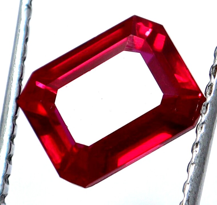4.75 Ct Natural Red Ruby Faceted Emerald Cut Certified Loose Gemstone With Gift gallery