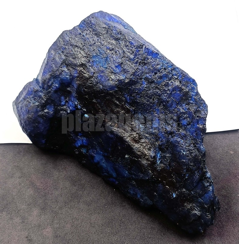 EGL Certified 8011 Ct Dyed Blue Sapphire Rough 170x120 mm Natural Gemstone 5OSI gallery