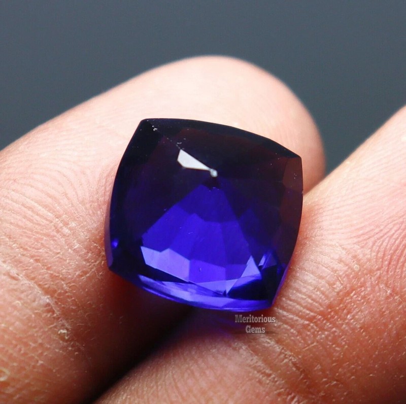 10 Ct Natural Flawless Ceylon Sapphire Cushion Cut CERTIFIED Blue Loose Gemstone gallery