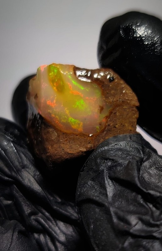 29.2 Ct Natural ethiopian opal rough Excellent Multi Fire Play of Color Gemstone