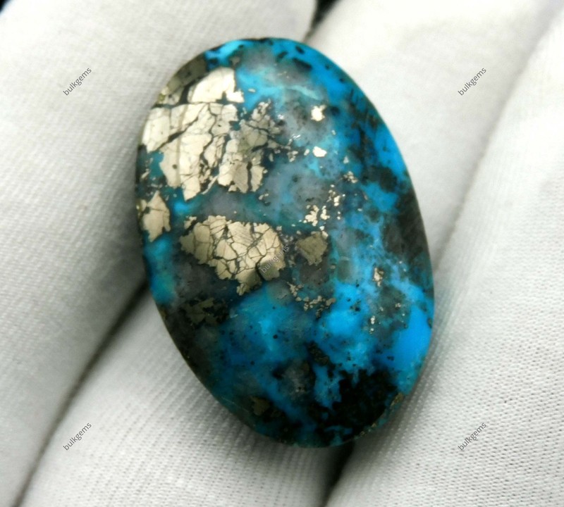 50.00 Ct Genuine Arizona Blue Turquoise Oval Cut Loose Gemstone