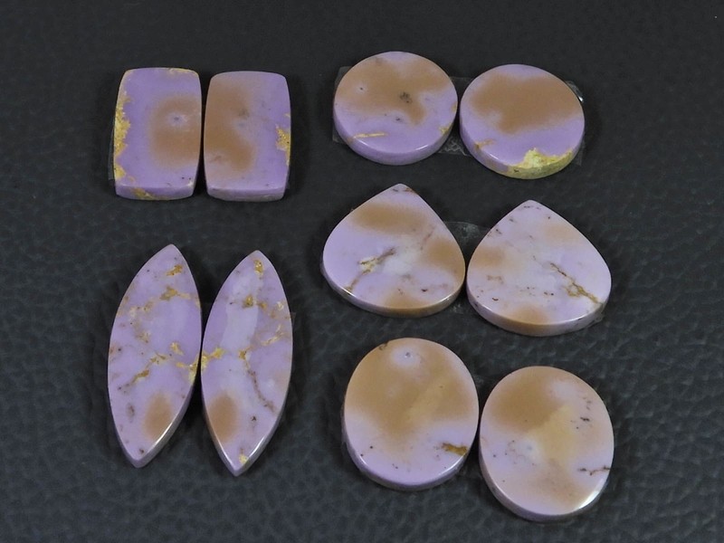 85Cts.Natural Phosphosiderite Matched Pair Mix Cabachon Gemstone 05 Pair Lot V50