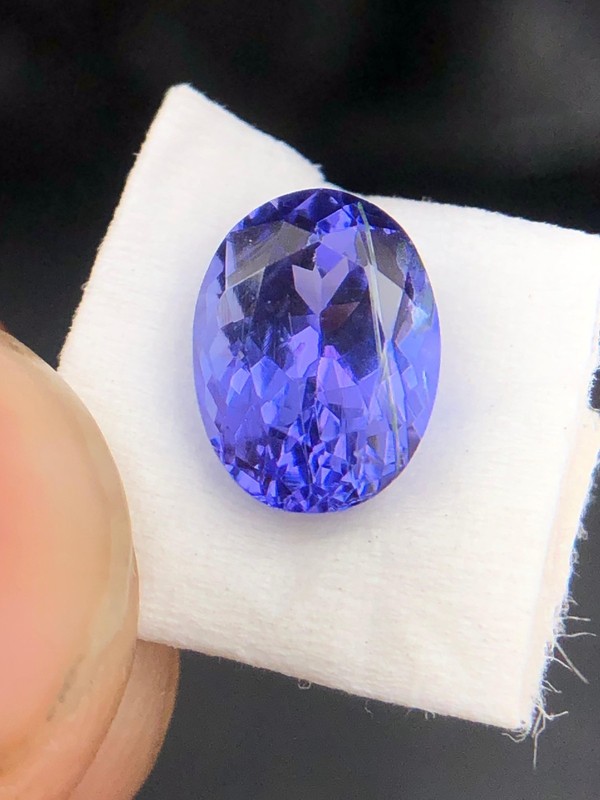 Natural Tanzanite Oval Cut 8x6 MM AAA Blue With Inclusion Loose Zoisite Gemstone gallery