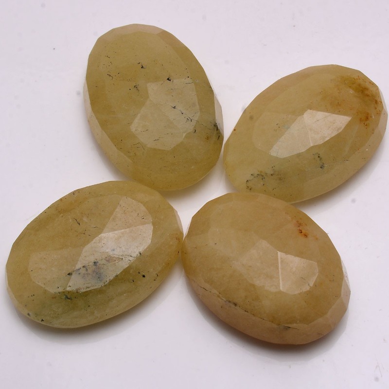4 Pcs Natural Yellow Beryl 32mm-36mm Oval Cut Untreated Huge Loose Gemstones Lot gallery