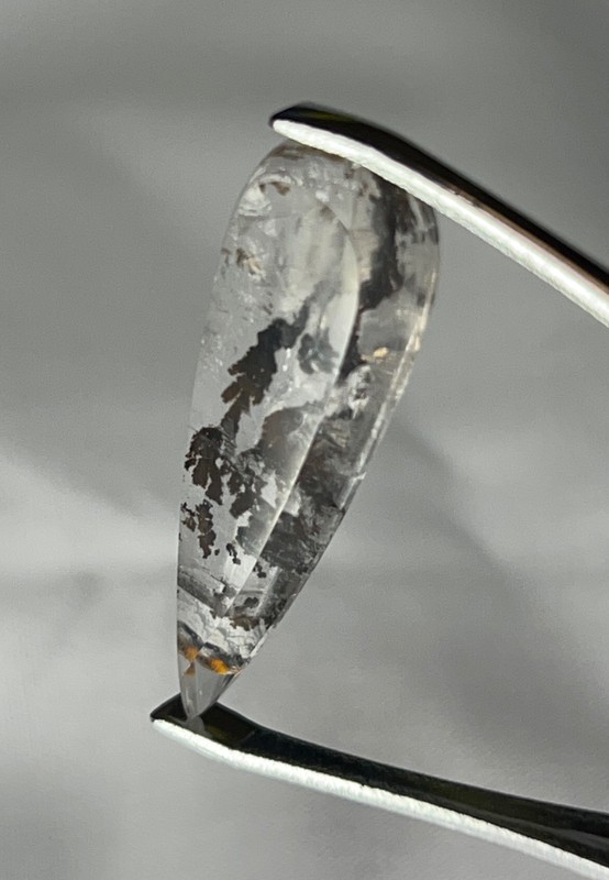 IPDI-1 Dendrite Quartz 16.25ct 35x12x6mm Teardrop picture stone garden branches gallery