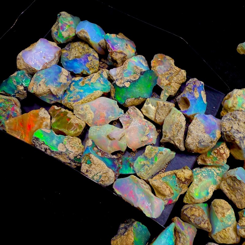 Opal Rough Lot 20 Pieces AAA cut grade rough Natural Ethiopian Welo Dry Opal Raw gallery
