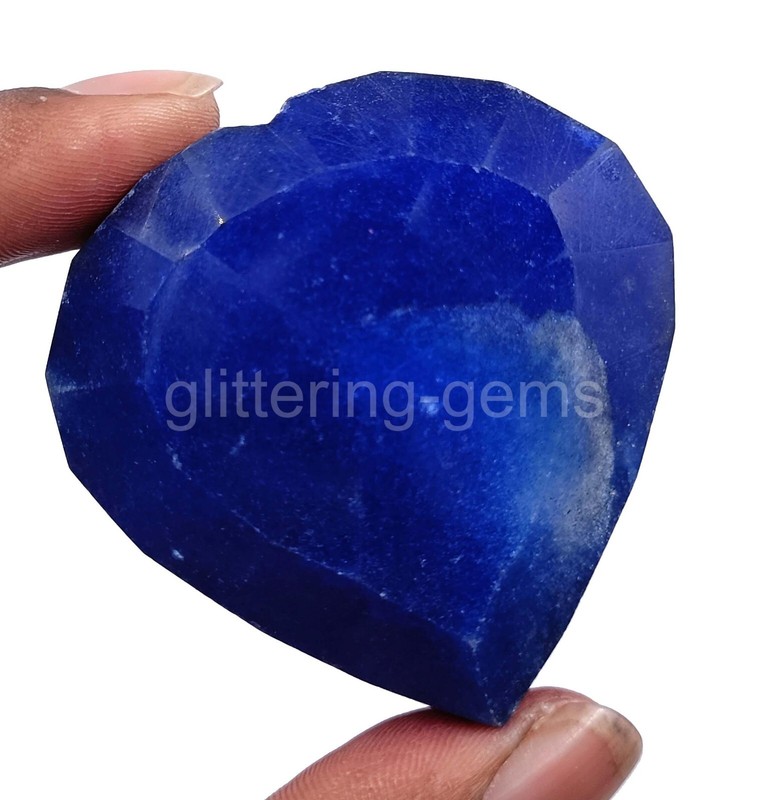 BIG Natural 503.5Ct African Blue Sapphire Heart Cut Certified Loose Gemstone5AIV gallery