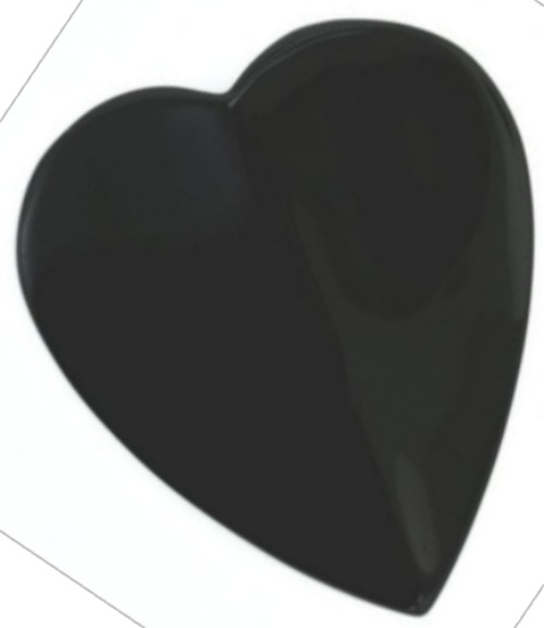 BLACK ONYX 32 x 28 MM HEART CUT CABOCHON ALL NATURAL GEMSTONE