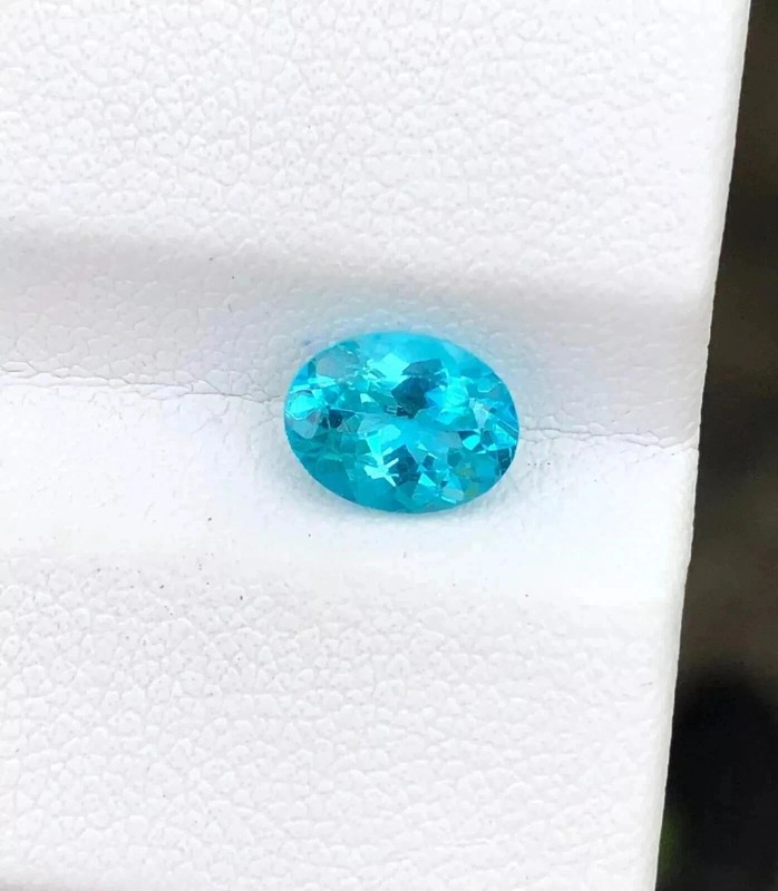 10x7 MM Natural Paraiba Tourmaline Neon Blue Certified Oval Cut Loose Gemstone A gallery