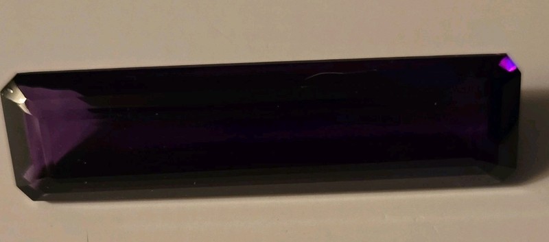Purple Amethyst Baguette Cut Loose Gemstone, Faceted, 1 Piece. 65.20 Kts