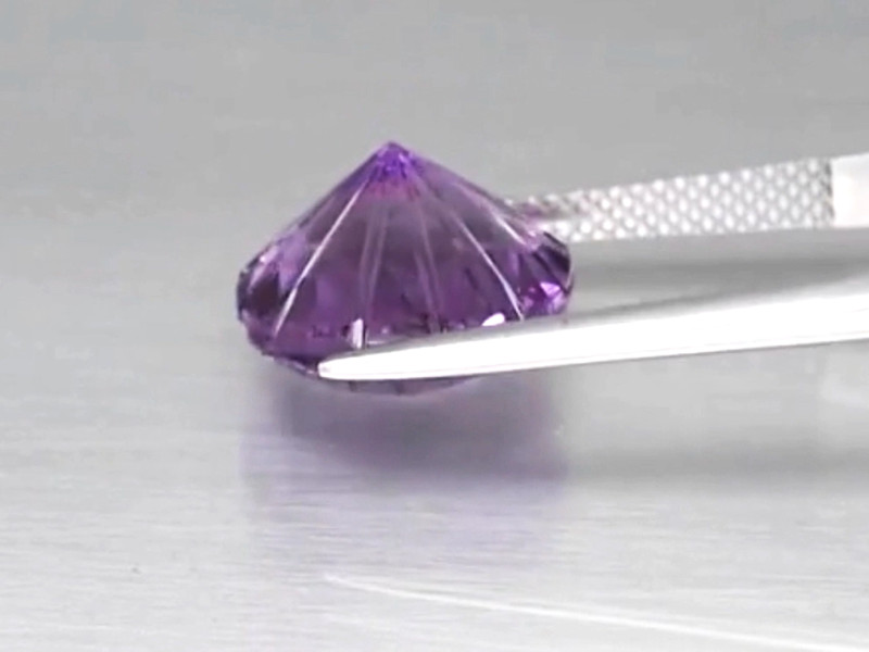 7.66ct Carved Rose de France Amethyst, Mined in Uruguay gallery