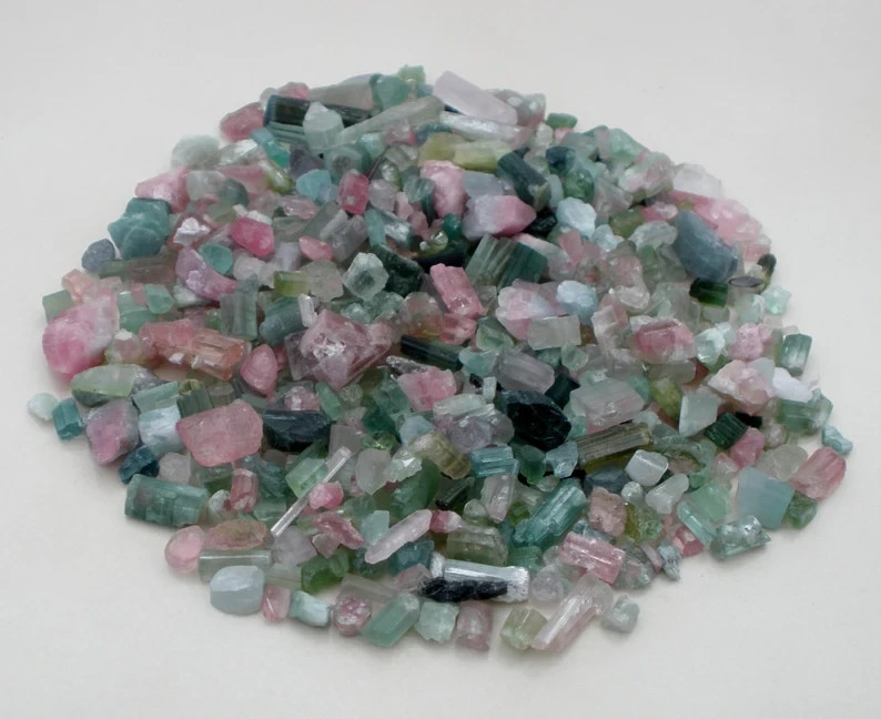 Over 500 Carats Tourmaline crystal rough natural gem mix parcel for Crafting gallery