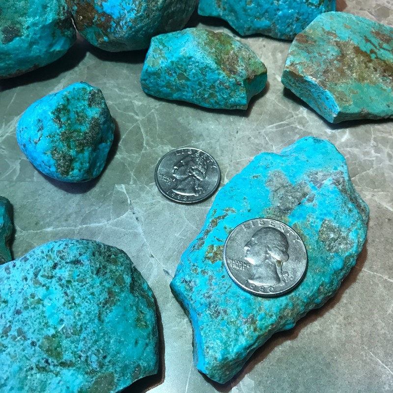 Kingman Arizona Turquoise Rough – 1/2 Pound Lots – Very High Quality