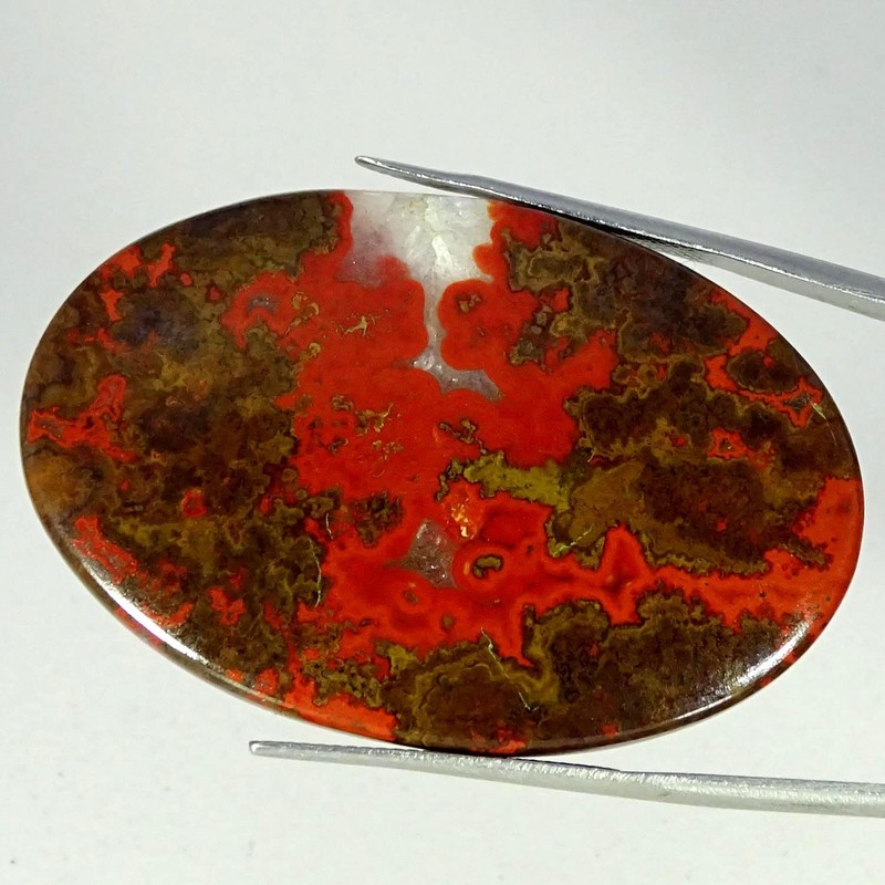 57.40Cts 100% Natural Seam Agate Oval Cabochon Gemstone 30X46X4MM
