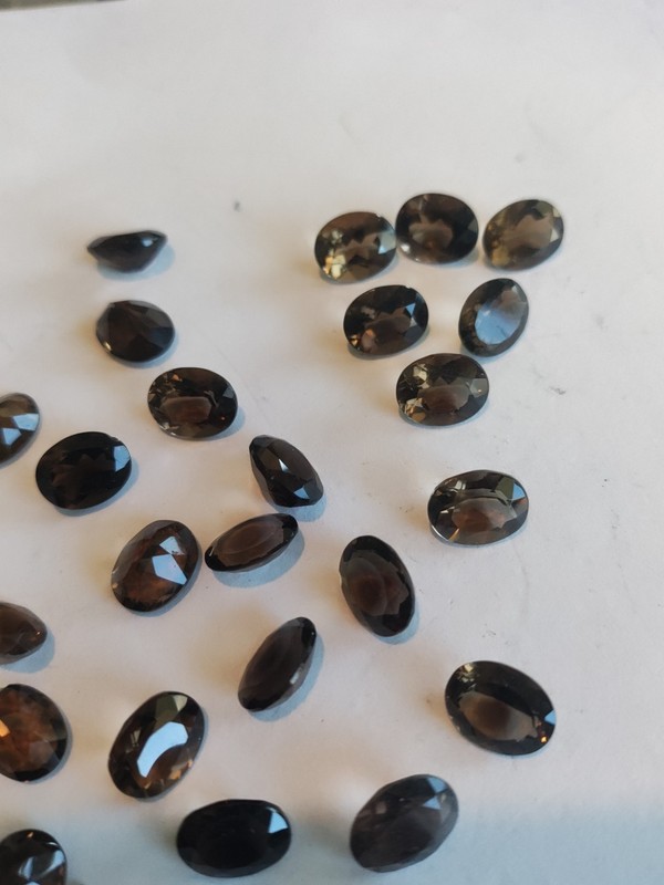 Faceted Smokey Quartz Calibrated 100cts Good Quality And Cuts 8x10mm gallery