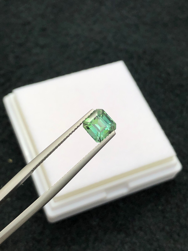 1.75 Ct Natural Bluish-Green Tourmaline – Accser Cut, Slightly Included, Afghan