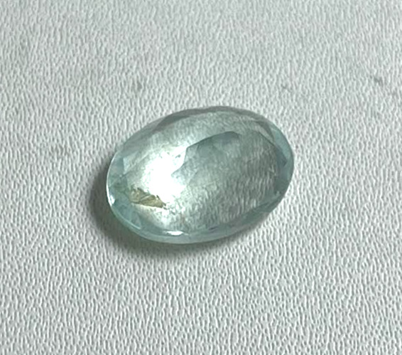 NATURAL AQUAMARINE AAA+ 10X14 MM OVAL LOOSE FACETED GEMSTONE 1 PEICE 5.35 CARAT gallery