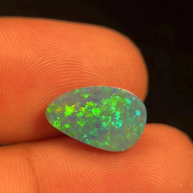 Natural Australian Fire Opal Gemstone, Loose Cabochon For Custom Jewelry Making gallery
