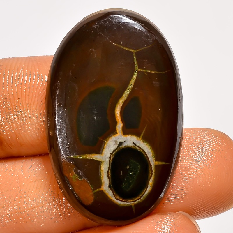 100% Natural Septarian Gronates Oval Cabochon Gemstone 30 Ct. 31X20X5 mm UG-4699
