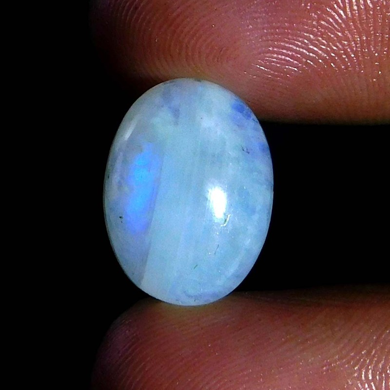 White Rainbow MOONSTONE Oval Cabochon Natural Loose Gemstone 16x12x06 mm 9.40Ct