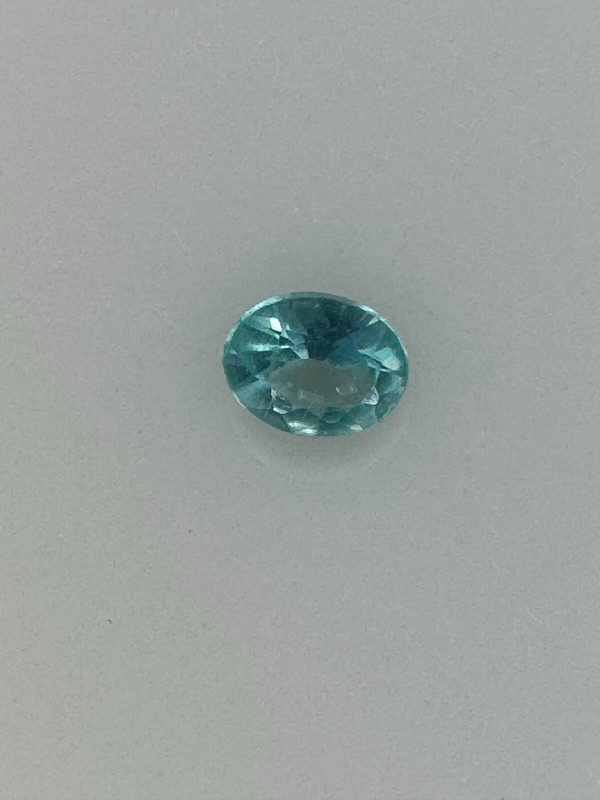 Neon Blue APATITE, 0.35 Carat, 5mm X 4mm, Oval, Clean. Natural Gemstone #105