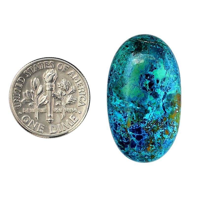 Natural Shattuckite 16.4x28.3x6 mm Oval Shape Polished Gemstone LS39-06151 gallery