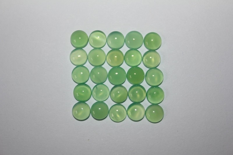 Natural Chrysoprase 3mm, 4mm, 5mm, 6mm, 8mm, 10mm Round Cabochon Loose Gemstones