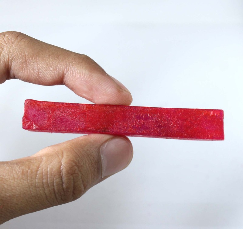 Father’s Day Gift Natural Ruby 106.50 Ct Gemstone Slice Rough Certified T36893