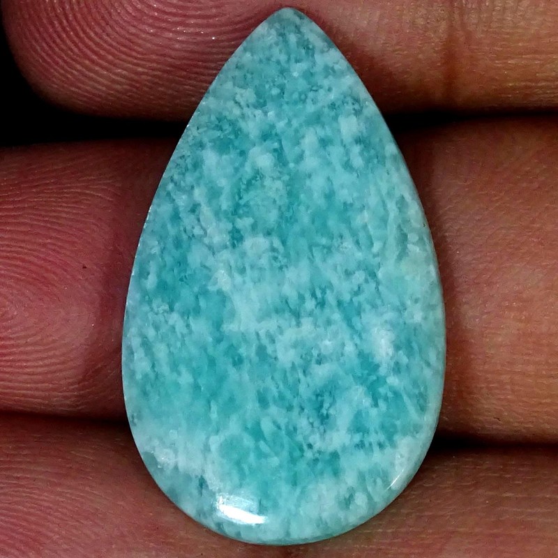 14.60Cts Ultra Natural Amazonite Pear Cabochon Gemstone 17X30X3MM
